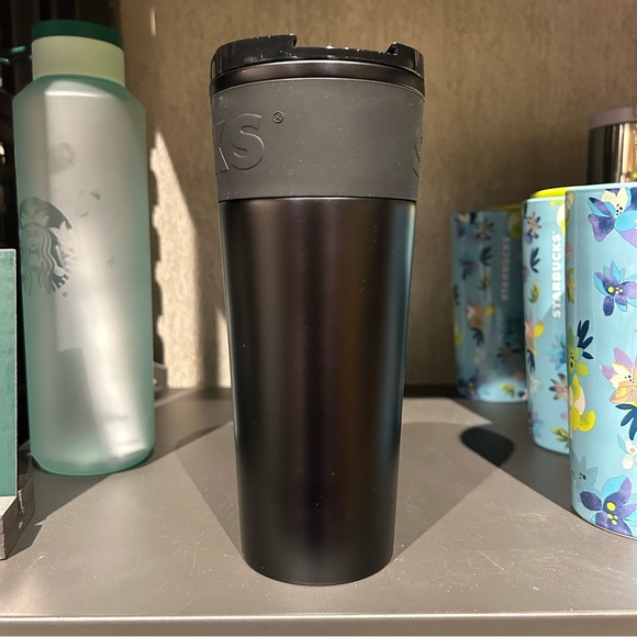 Starbucks New 2023 Matt Black Stainless Steel Rubber Grip Cold Brew Cup Tumbler - Picture 2 of 11